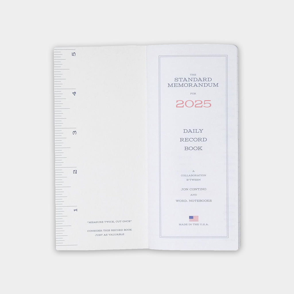 2025 Standard Memorandum - ON SALE NOW